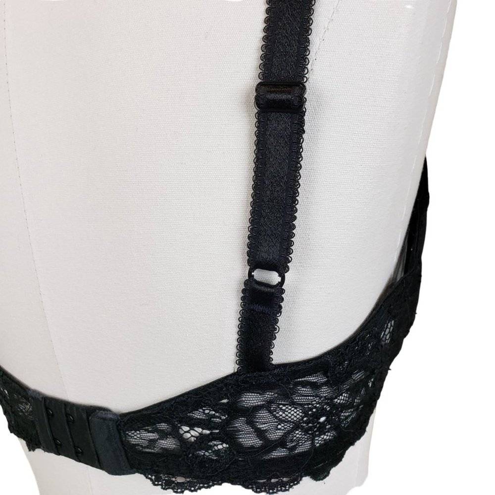 Wacoal French Garden Seamless Underwire T-Shirt Bra Black 36D - Picture 4 of 8